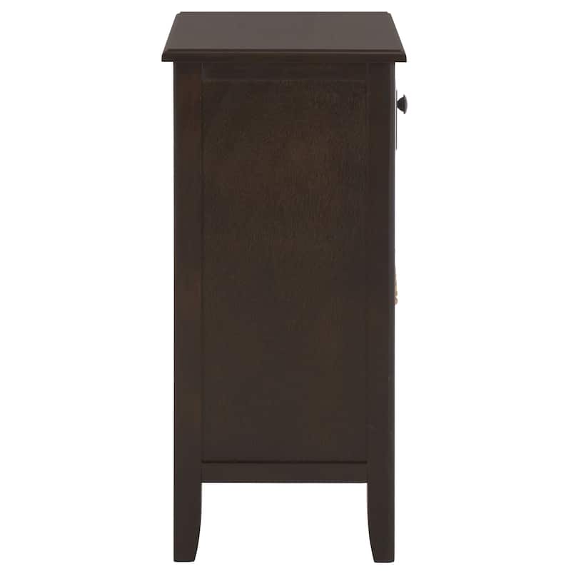 SAFAVIEH Helma Distressed Black Drawer Storage Side Table - 15" x 11.8" x 27.6" - 15"W x 12"D x 26"H