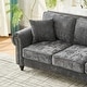 preview thumbnail 8 of 20, 63" Velvet Upholstered Sofa with Curved Armrests, Luxurious Accent Sofa Couch Loveseat with Nailheads