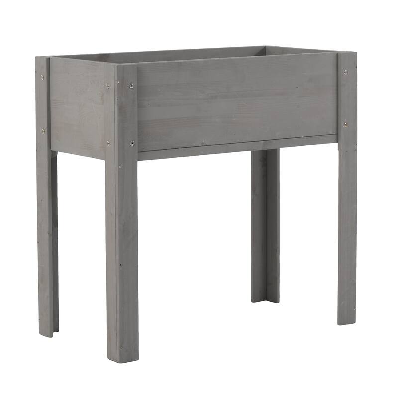 Natural Elevated Planter Box for Outdoor Use with Eco-Friendly Finish