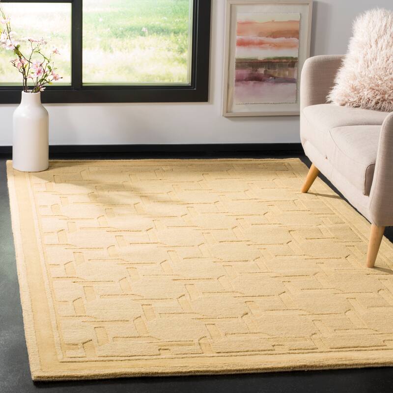 Martha Stewart by SAFAVIEH Resort Weave Wool Rug - 4' Round - Dried Chamomile - Round