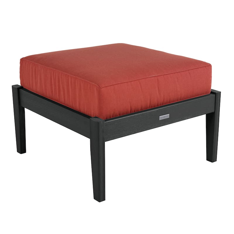 HIGHWOOD Lehigh Deep Seating Ottoman - Canvas Persimmon