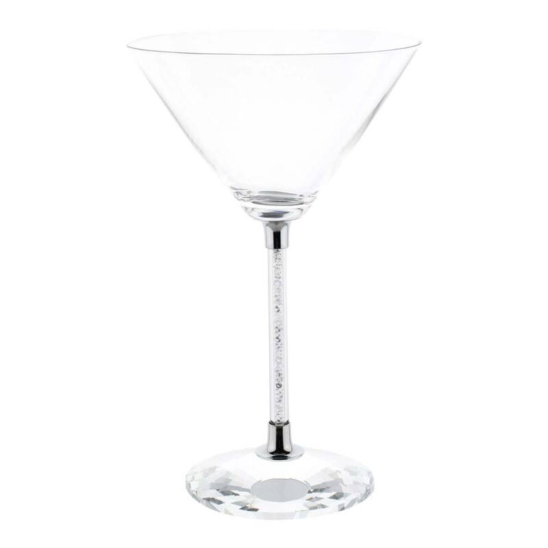 Sparkles Home Vetrina Stem Martini Glass - Silver - 6 Piece