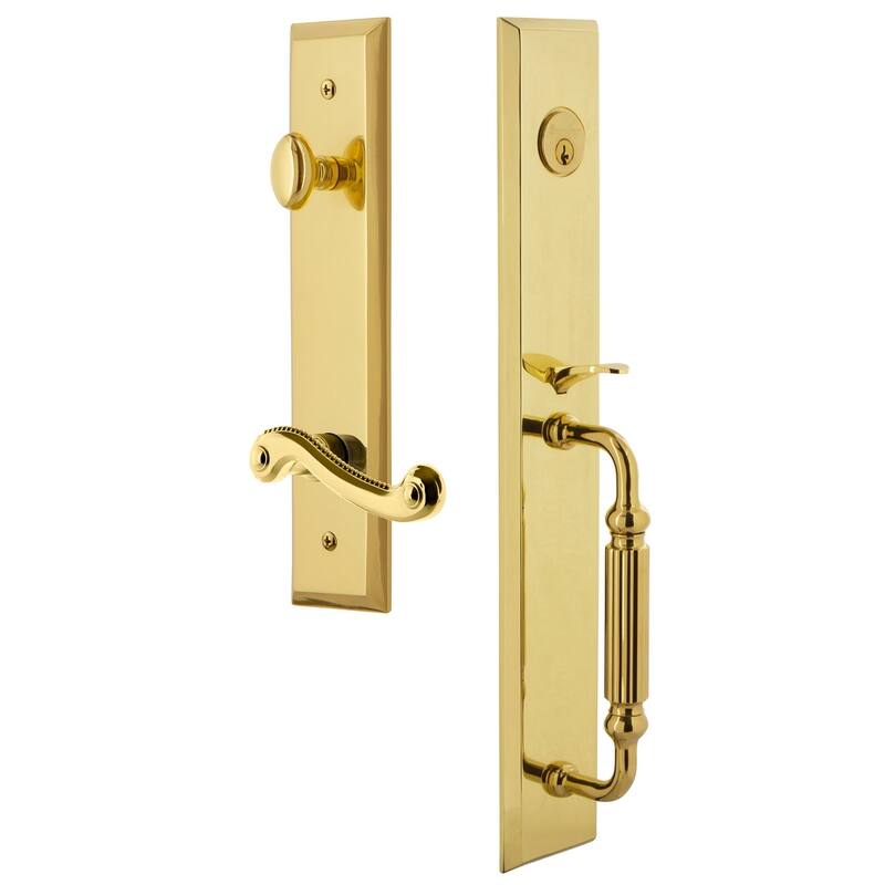 Grandeur Fifth Avenue Solid Brass Rose Right Handed Keyed Entry Single - Lifetime Brass