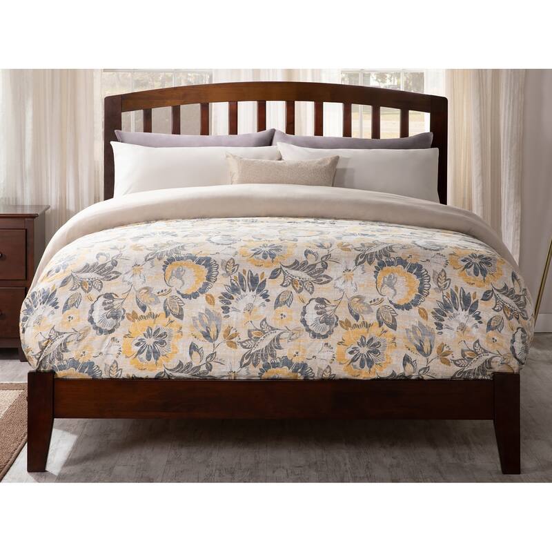 Richmond Full Low Profile Wood Platform Bed in Walnut