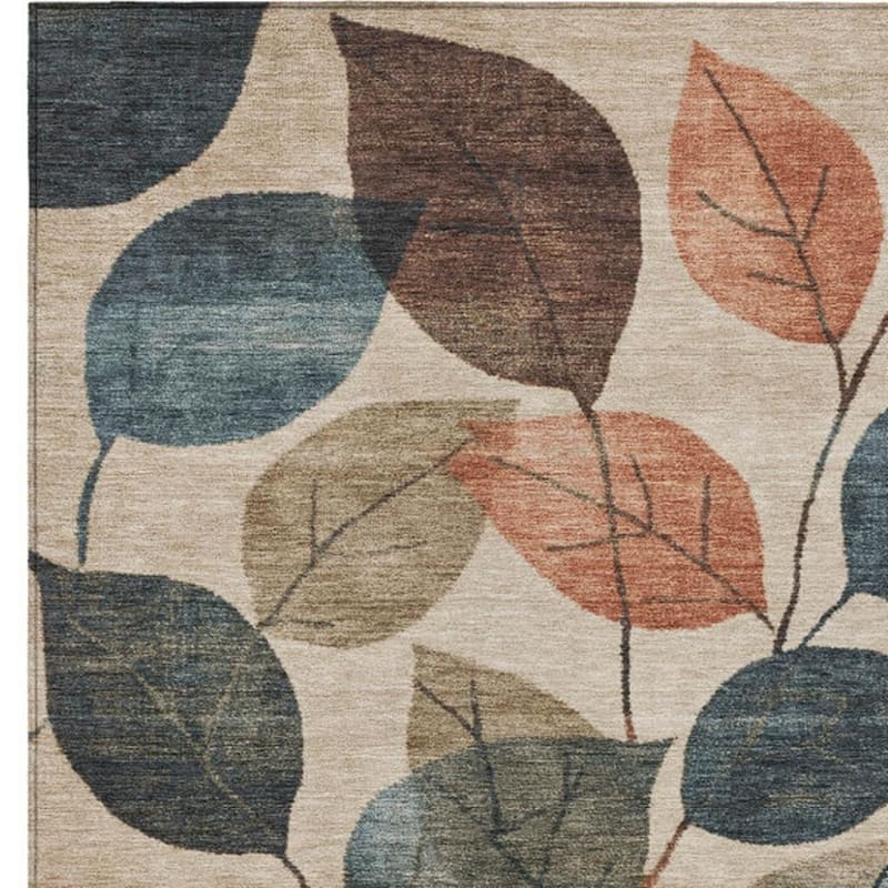 HomeRoots Floral Transitional Rectangle Outdoor Rug