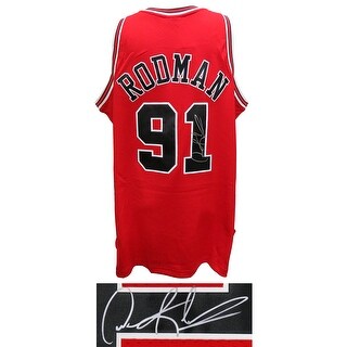 Shop Dennis Rodman Chicago Bulls Red Mitchell Ness Nba Swingman