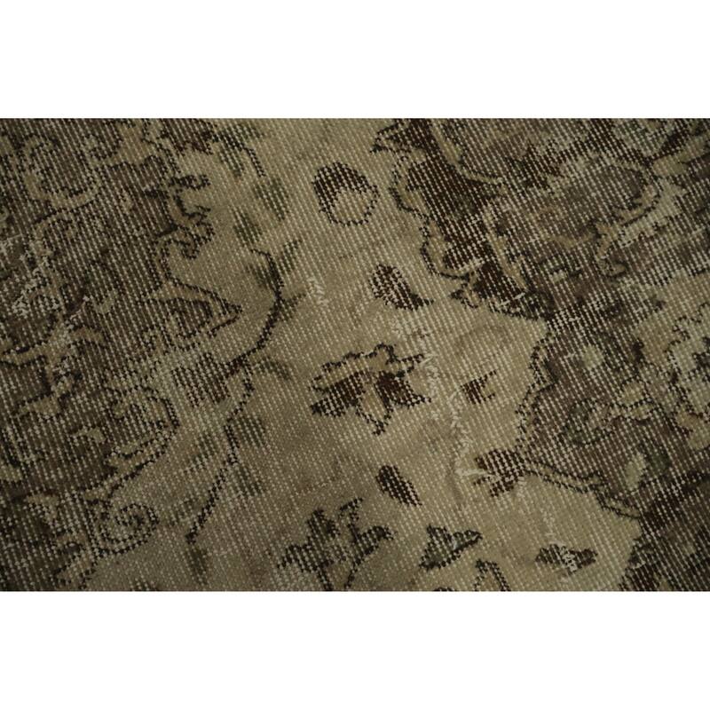 Hand Knotted Oriental 100% Wool Carpet Transitional Floral Beige & Ivories Anatolian Area Rug - 9' 0'' X 5' 3''