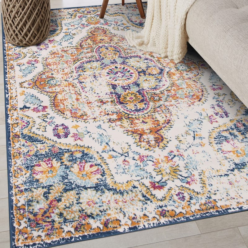 The Curated Nomad Sunset Distressed Vintage Bohemian Rug