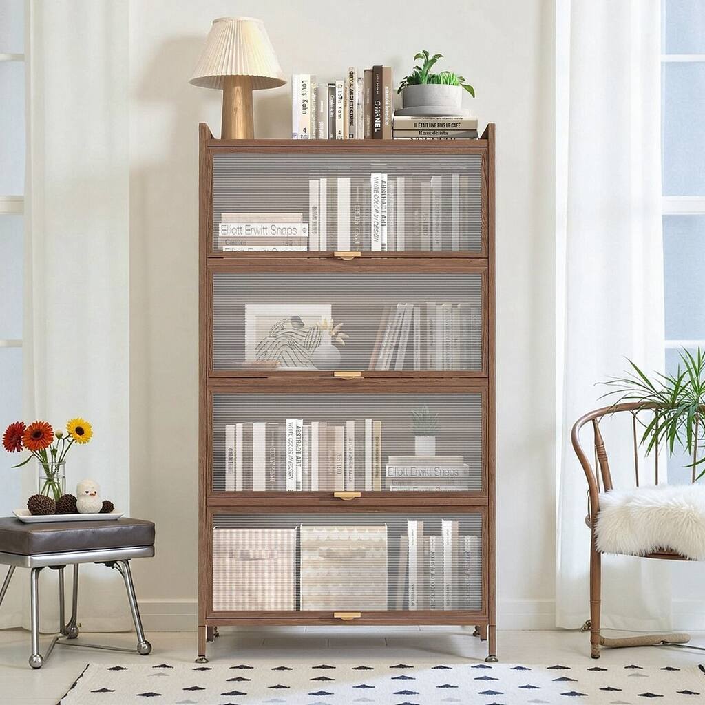 Rossetta 57'' Tall 4-Tier Structure Space-Saving Design Metal Cabinet with Ample Storage Space