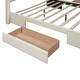 preview thumbnail 15 of 31, Minimalist Design Full Size Upholstered Wooden Platform Bed with Headboard,3 Storage Drawers in Footboard