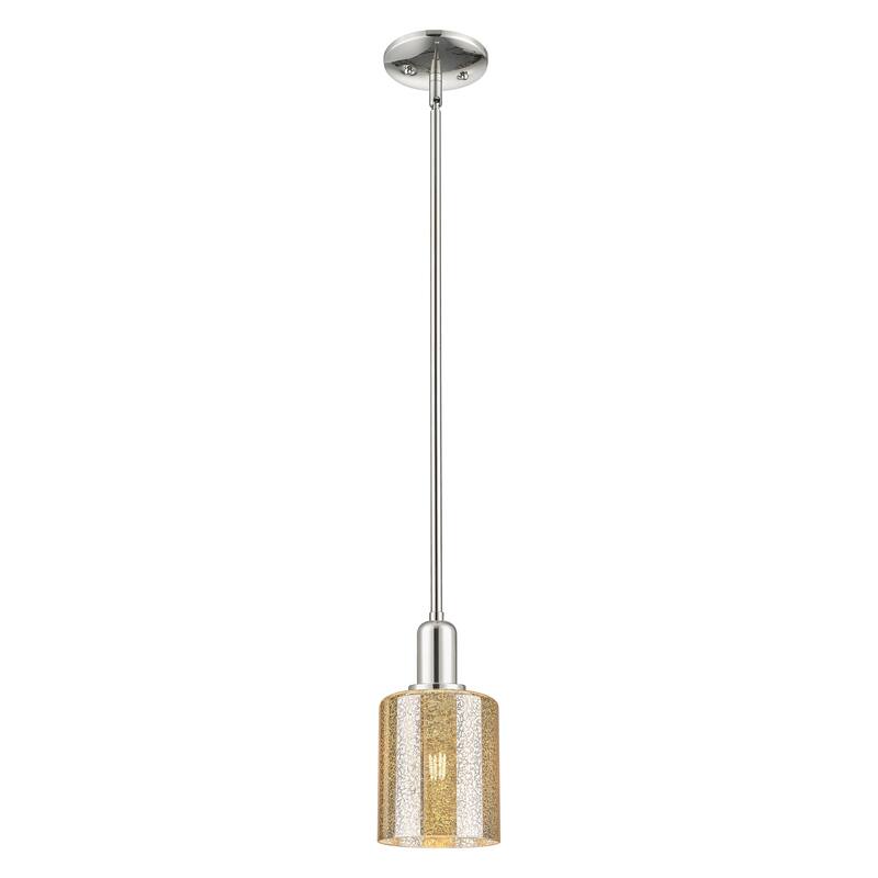 Innovations Lighting Endless Possibilities Arcadia - Cobbleskill - 1 Light 5" Stem Hung Mini Pendant - Mercury/Polished Nickel