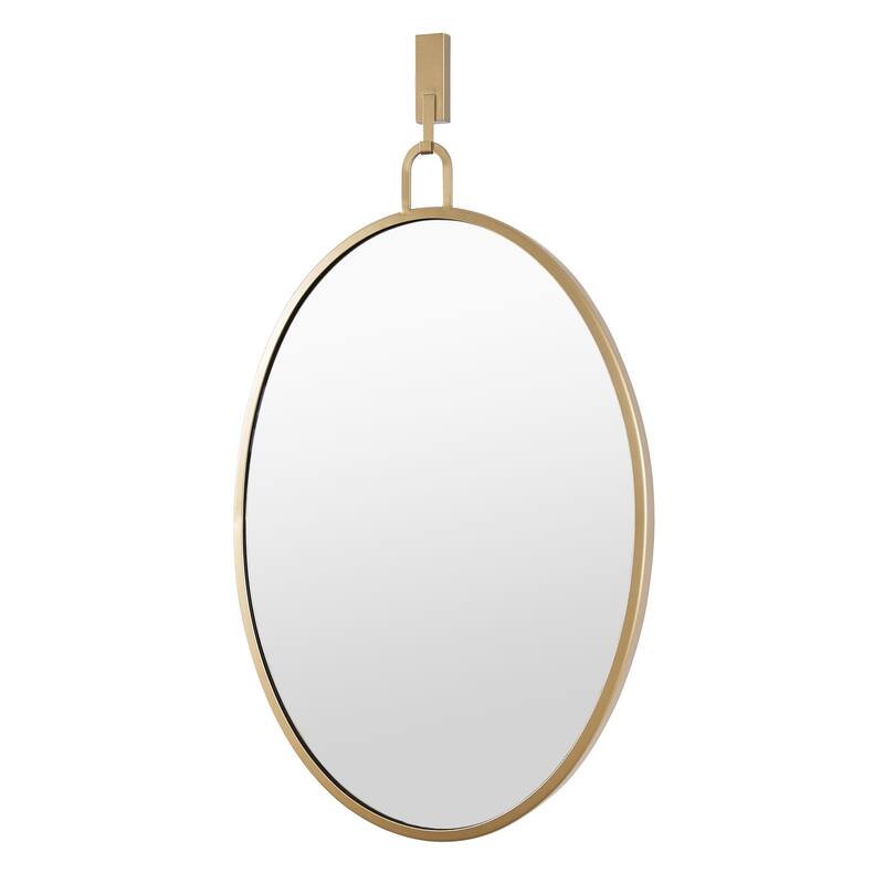 Varaluz Stopwatch Oval Powder Room Mirror - Gold