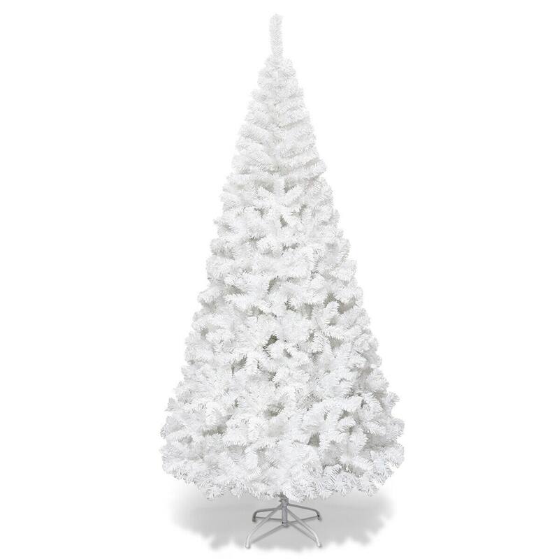 Clihome 5-8 ft White Artificial PVC Christmas Tree