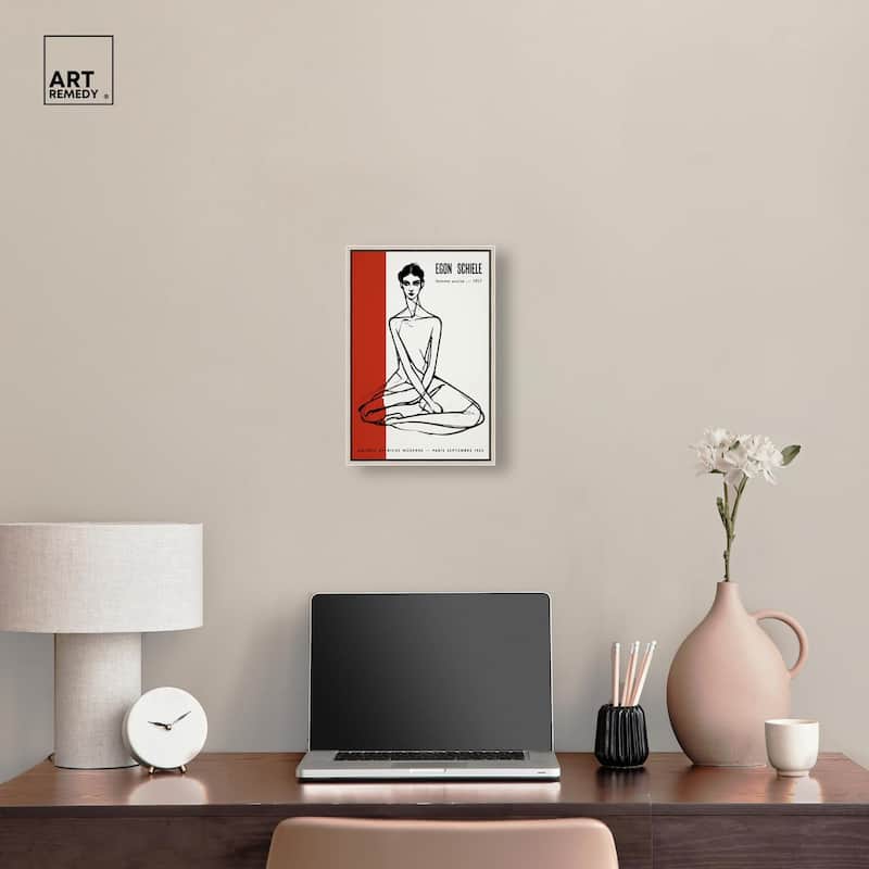 Schiele's Red and White Canvas by Art Remedy