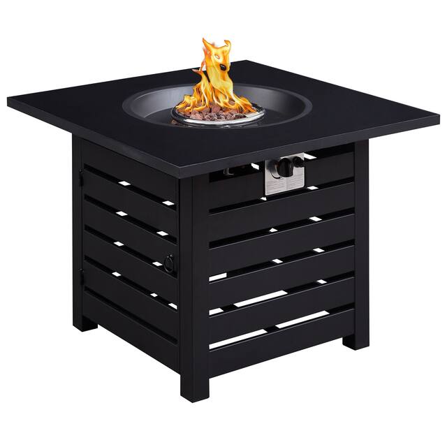 31" Outdoor Fire Pit , 40000 BTU - Black