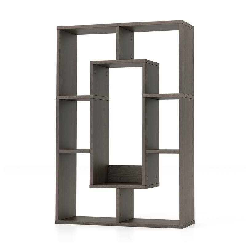 Costway 2 PCS 7-Cube Geometric Bookshelf with Anti-Toppling Device - See Details