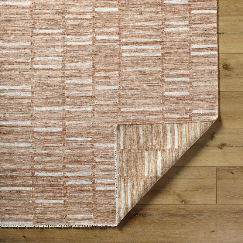 Madilyn Mid-Century Modern Stripe Fringed Area Rug