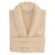 preview thumbnail 56 of 77, Authentic Hotel Spa Unisex Turkish Cotton Terry Cloth Bath Robe with single letter White Bookman Monogram. L/XL - V