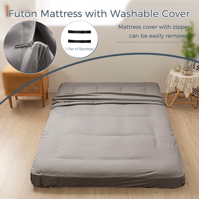 6-inch Thick Padded Floor Futon Mattress