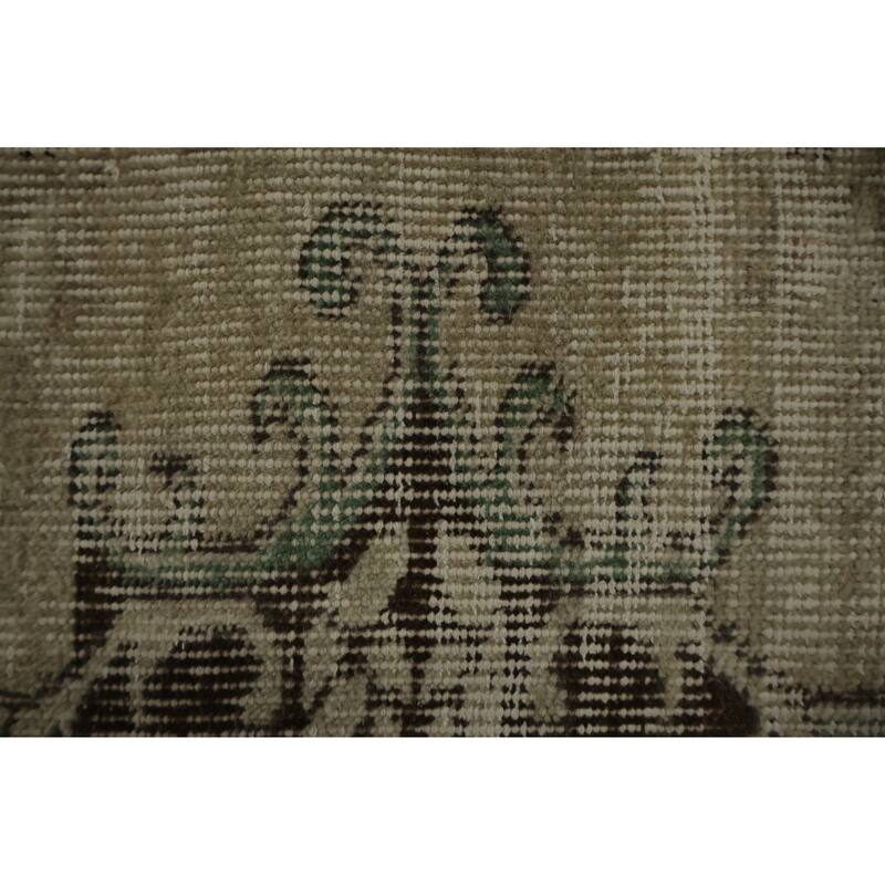 Hand Knotted Oriental 100% Wool Carpet Transitional Floral Beige & Ivories Anatolian Area Rug - 8' 7'' X 5' 7''