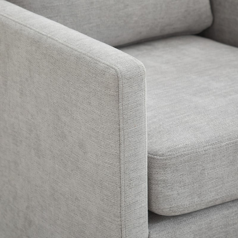 30.7"W Square Swivel Accent Chair, 360° Club Lounge Armchair