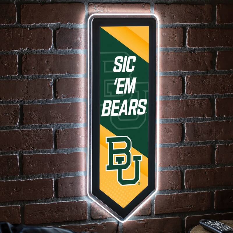 Baylor University LED Lighted Sign - Clear
