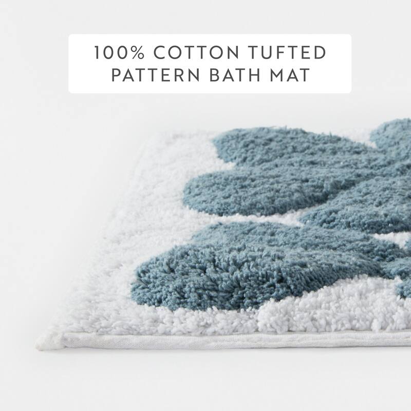 Becky Cameron 100% Cotton Floral Patterned Bath Mat