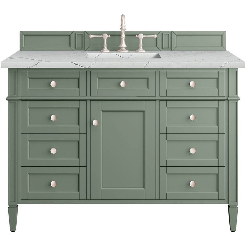 James Martin Vanities 650-V48-FENC Brittany 48" Free Standing Single - Smokey Celadon