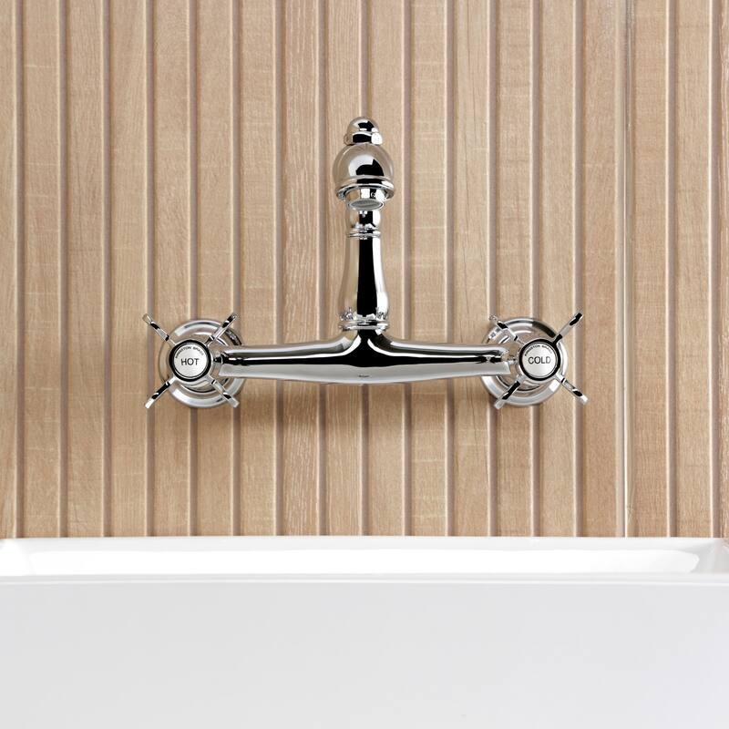 Kingston Brass Essex Two-Handle 2-Hole Wall Mount Bathroom Faucet