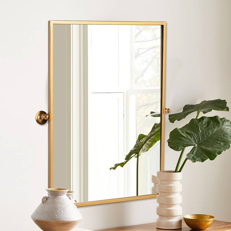 Iron Metal Frame Rectangular Windowpane Wall Mirror Farmhouse Rustic Elegant Decor for Living Room Bedroom Bathroom Entryway