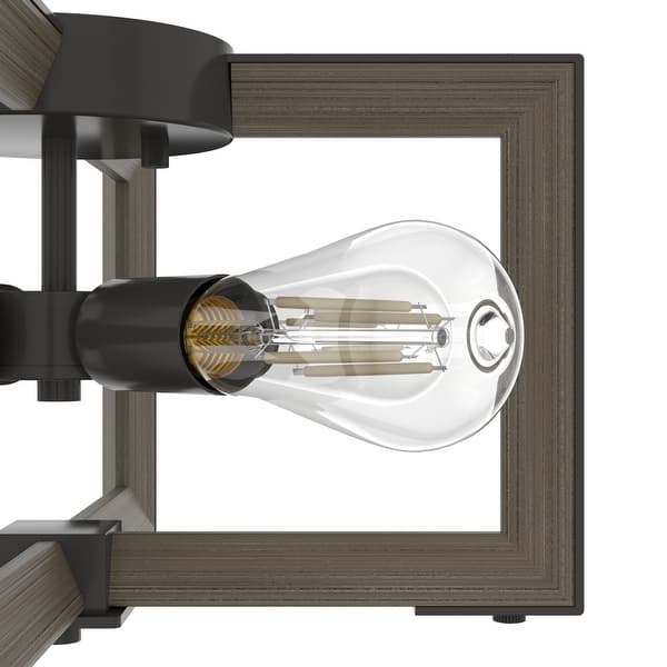 Hunter Gablecrest 4-Light Burnished Off-white Rustic Led Chandelier