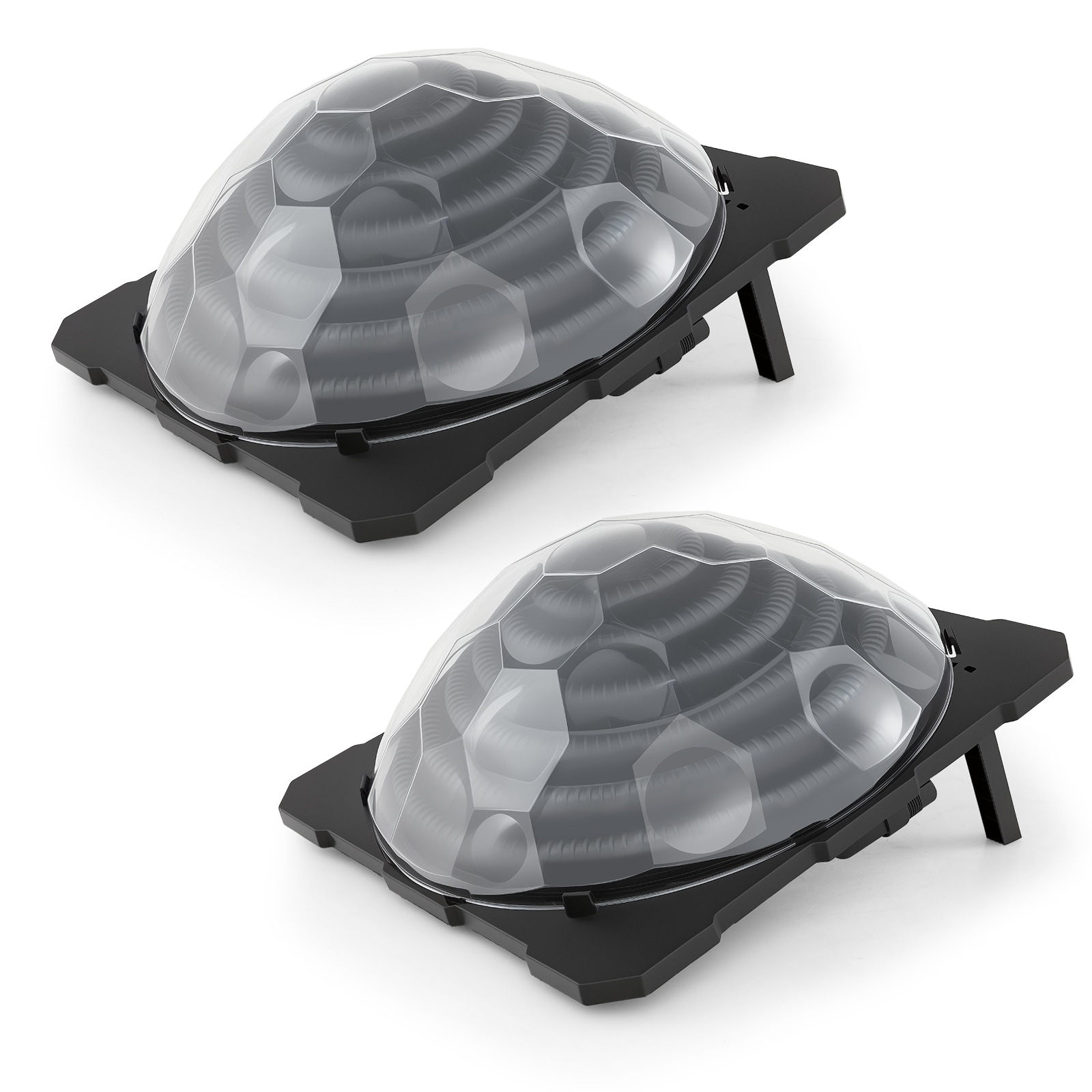 Gymax 2PCS Colar Dome Heater w/ Transparent Cover Black Heating Coil