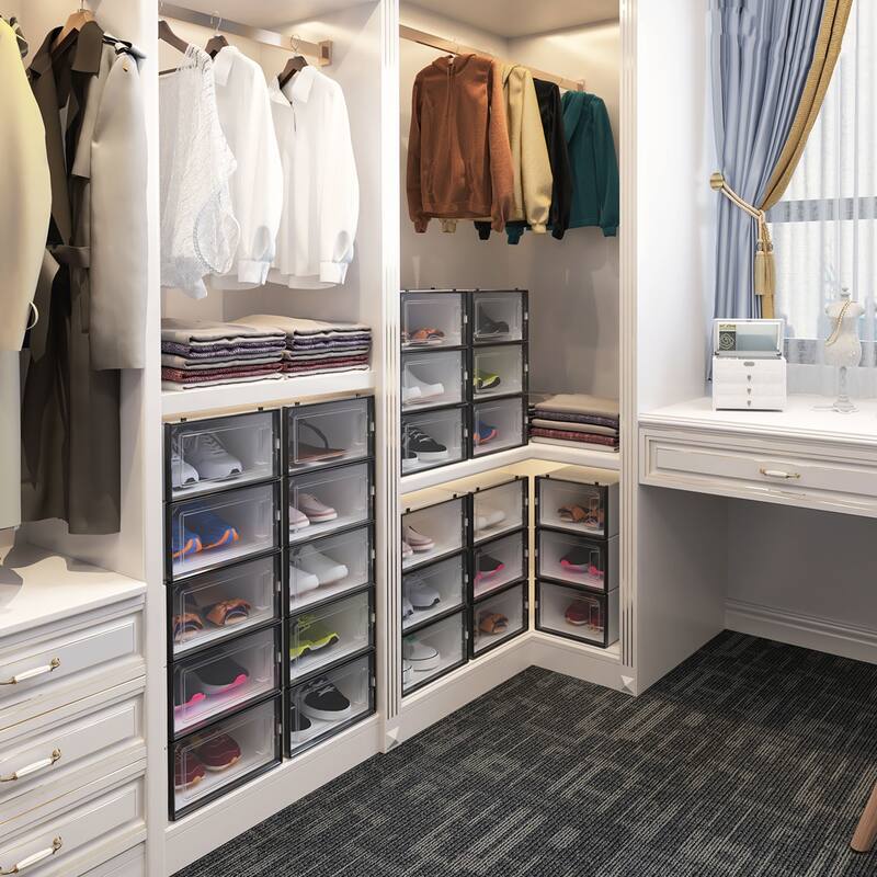 Plastic Shoe Storage Box Set