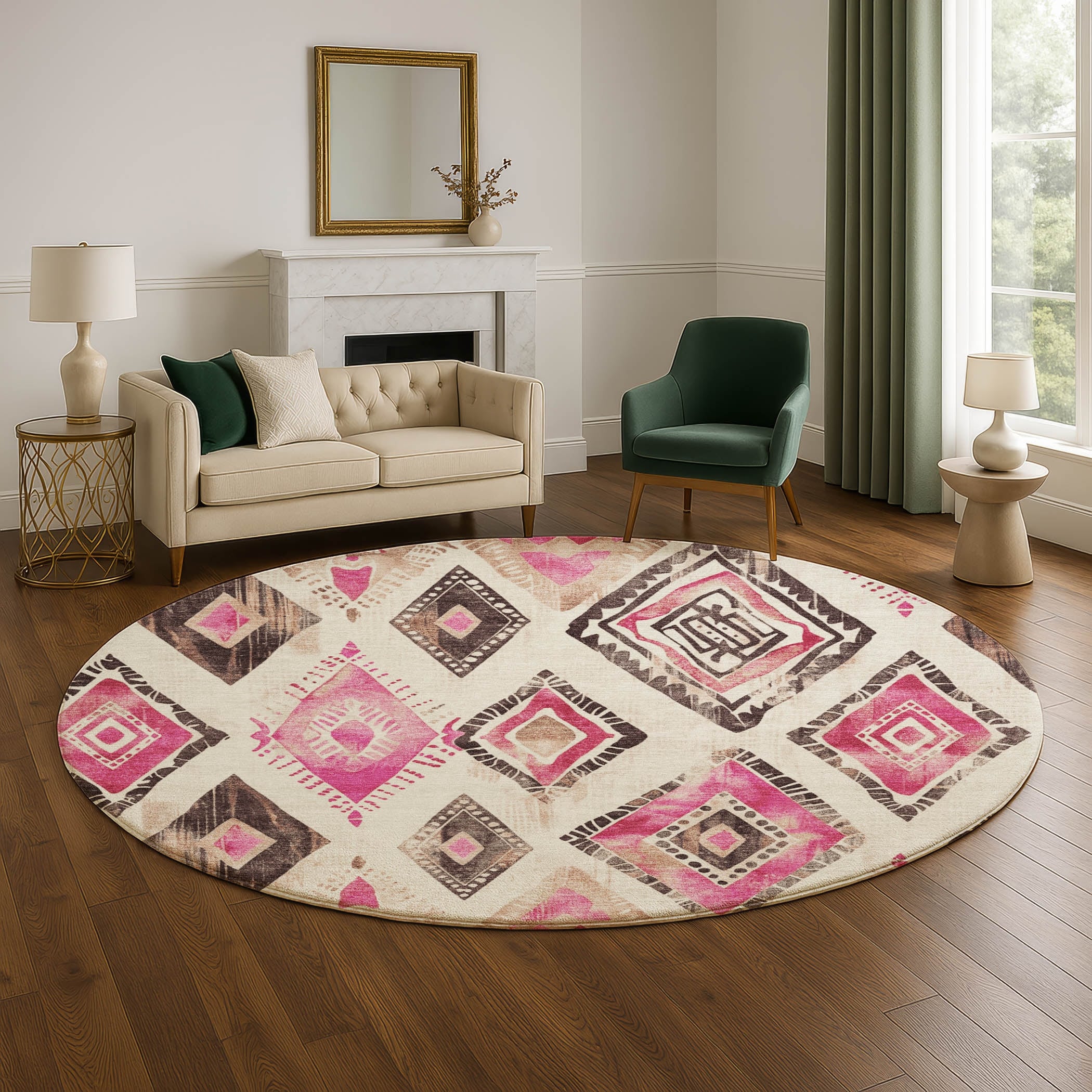 Premium Washable Super Soft Modern Diamonds Mayfield Rug