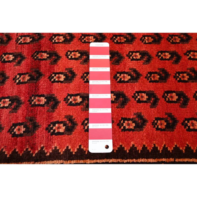 ECARPETGALLERY Hand-knotted Andelz Red Wool Rug - 4'5 x 9'11