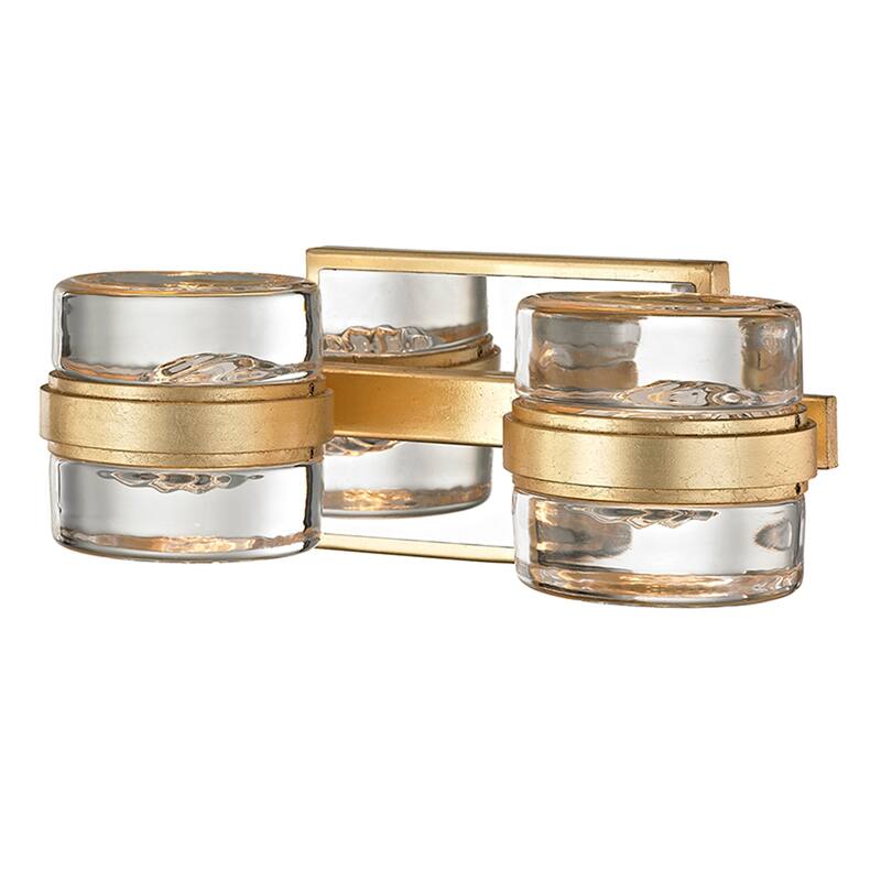 Troy Lighting Splash 2-light Gold Leaf/Polished Chrome Accents LED Bath/Wall Sconce