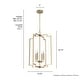 preview thumbnail 9 of 9, Hunter Zoanne 4-Light Modern Pendant Hanging Light - Island, Entry, Dining - Geometric, Contemporary, Candle, Transitional
