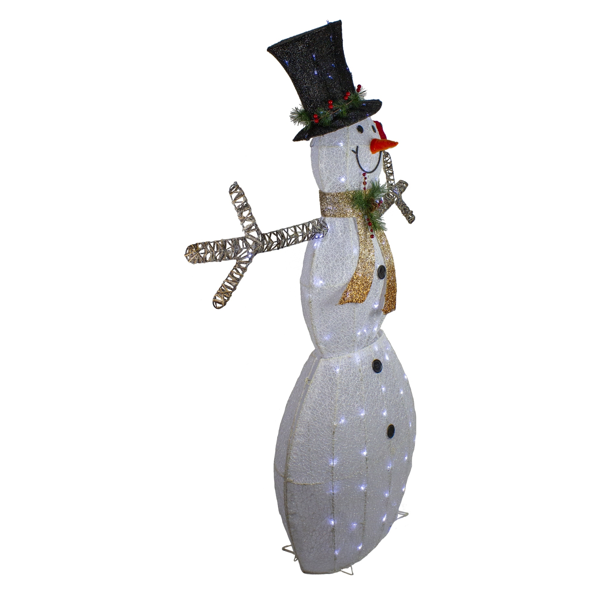 Shop 72 White And Black Led Lighted Snowman With Top Hat