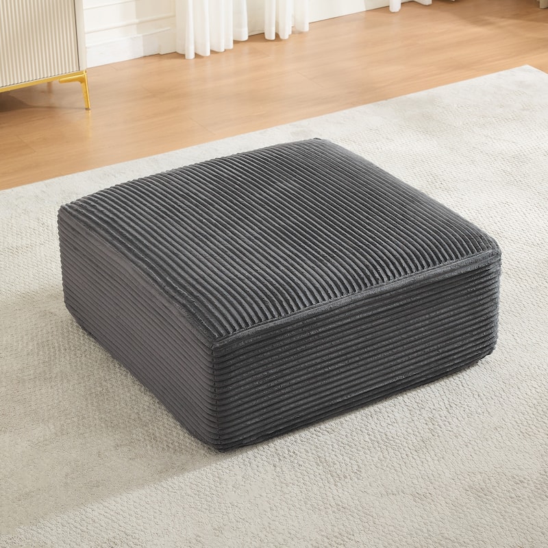 Modular Sectional Ottoman Corduroy Rectangle Footstool