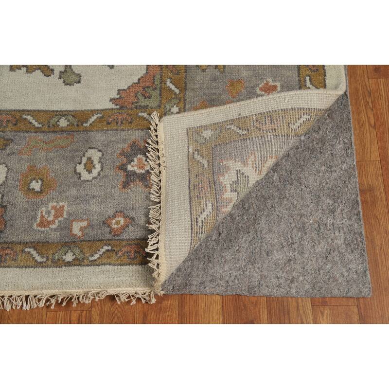 Oushak Indian Area Rug Hand-Knotted Transitional Wool Carpet - 8'1" x 9'11"