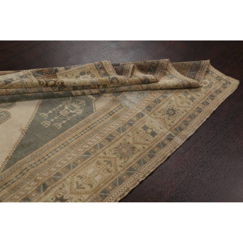 Vintage Anatolian Oriental Wool Area Rug Hand-knotted Office Carpet - 5'6" x 10'3"