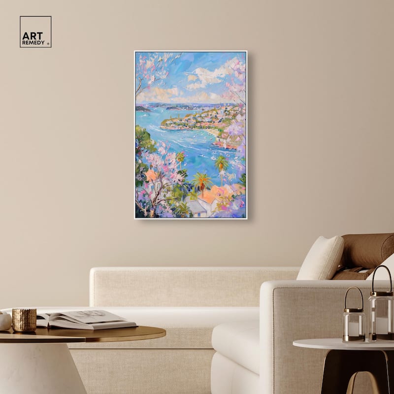 Hillside Harbor View I Canvas by Art Remedy