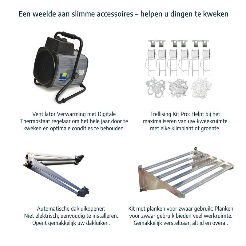 Hybrid 6 ft. Gray/Clear DIY Greenhouse Kit
