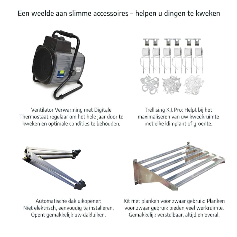 Hybrid 6 ft. Green/Clear DIY Greenhouse Kit