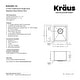 preview thumbnail 58 of 158, KRAUS Standart PRO Undermount Single Bowl Stainless Steel Kitchen Sink