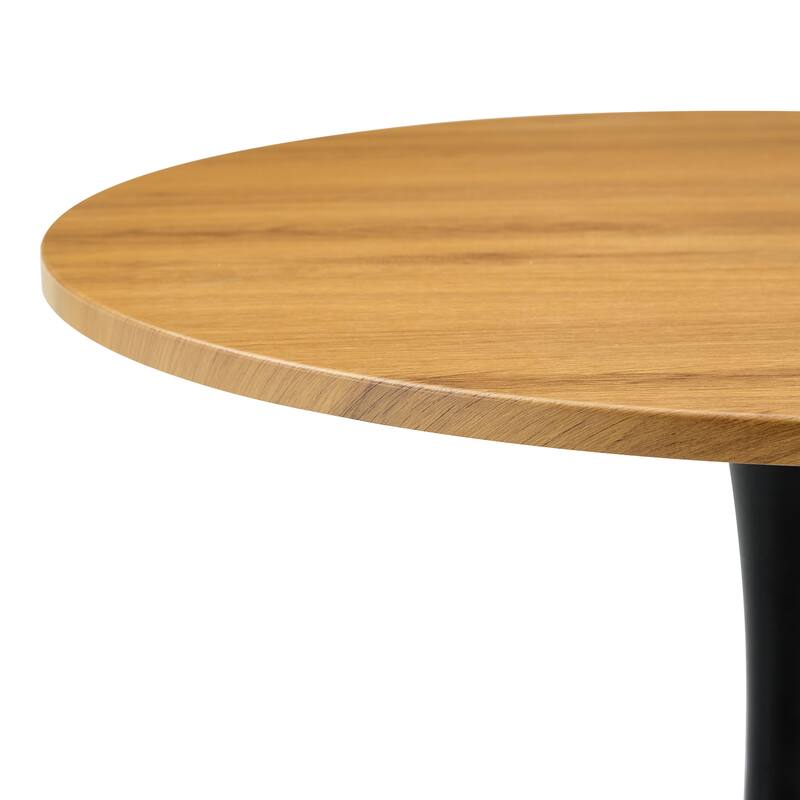Kitchen Table with Thickened Tabletop, Round Tulip Dining Table, Bistro Table Circle Table Coffee Table