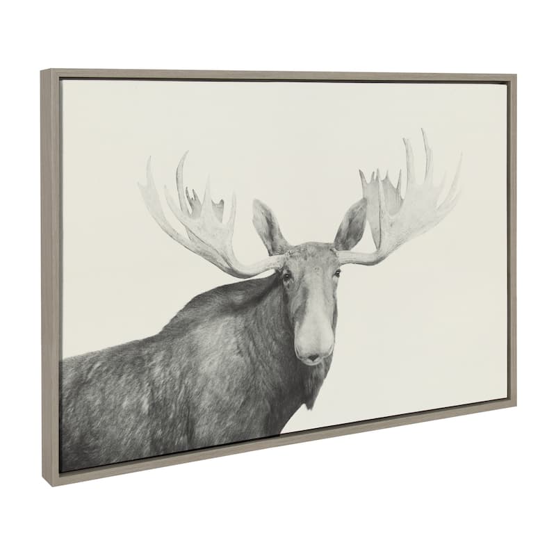 Kate and Laurel Sylvie Moose Framed Canvas by Emiko and Mark Franzen
