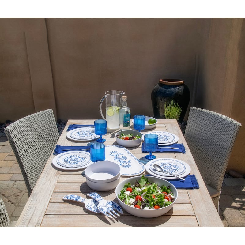 Abode Homewares Azul Melamine Dinner Plate - Blue - 10.5" - Set of 6