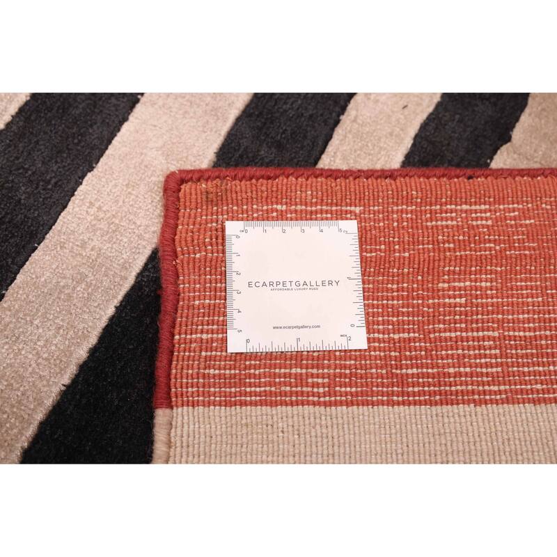 ECARPETGALLERY Hand Loomed Loreto Beige Viscose Rug - 5'1 x 8'0