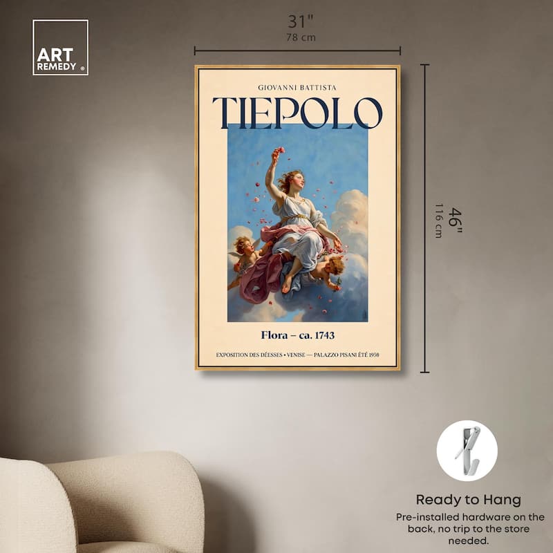 Goddess of Flowers in Flight Canvas by Art Remedy